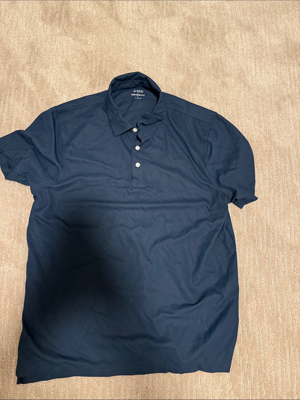 J. Crew Men’s Dark Navy Short-Sleeve Polo